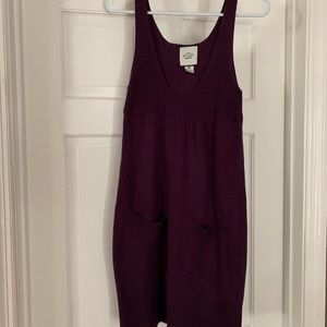 Purple midi length dress